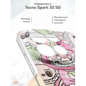  Силиконовый чехол Mcover для Tecno Spark 30 5G, с принтом Лабабу граффити 