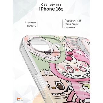  Силиконовый чехол Mcover для iPhone 16E, с принтом Лабабу граффити 