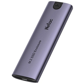  Внешний корпус для SSD NETAC WH51 (NT07WH51-32C2) M.2 SATA/NVMe - USB3.1 Type-C Алюминий, 2 кабеля A+C 