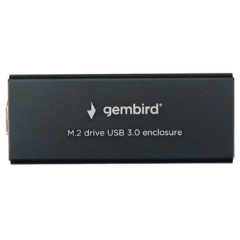  Внешний корпус Gembird EEM2-SATA-1 USB 3.0 для M2 SATA порт MicroB, металл, черный 