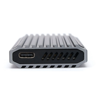  Внешний корпус Gembird EEM2-SATA-3 USB 3.1 для M2 SATA порт Type-С, RGB подсветка, металл, серебристый 