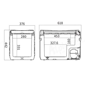  Автохолодильник Alpicool NL40 (12/24), серый 