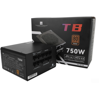  Блок питания Thermalright TR-TB750 750W 80+ Bronze (ATX, 3.0, PCIe 5.0, Full modular, 1x24(20+4)pin, 2xCPU 8(4+4)pin, 4xPCIe*2 8(6+2)pin) 