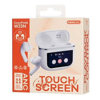  Наушники bluetooth REMAX W23N Touch Control Noise-Cancelling True Wireless Earbuds CozyPods белый 
