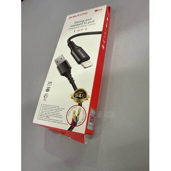  УЦ Дата-кабель BOROFONE BX54 Ultra bright Lightning, 1м (чёрный) (плохая упаковка) 