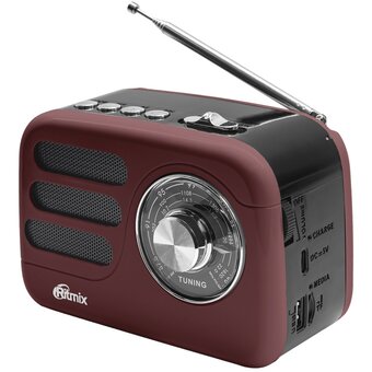  Радиоприемник Ritmix RPR-033 коричневый 