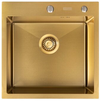  Кухонная мойка Arfeka Eco AR 500х500 Golden PVD Nano 