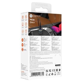  Автомобильное ЗУ BOROFONE BZ32/ / PD + QC 3.0/ 2 USB: Type-C + Type-A/ Выход: 30W + 18W/ черный 