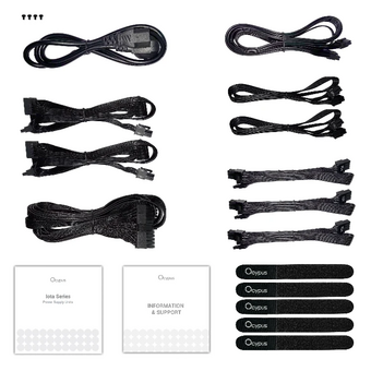  Блок питания Ocypus Iota P1000 1000W Black (Iota-P1000-G1FFBK024X-EU) (120mm, APFC, 80Plus Gold, Modular) 