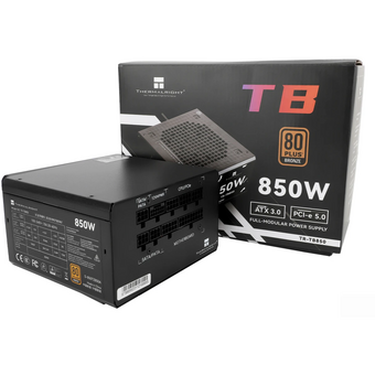  Блок питания Thermalright TR-TB850 850W 80+ Bronze (ATX, 3.0, PCIe 5.0, Full modular, 1x24(20+4)pin, 2xCPU 8(4+4)pin, 4xPCIe*2 8(6+2)pin) 
