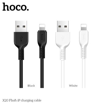  Дата-кабель HOCO X20 Flash lightning 3м (белый) 