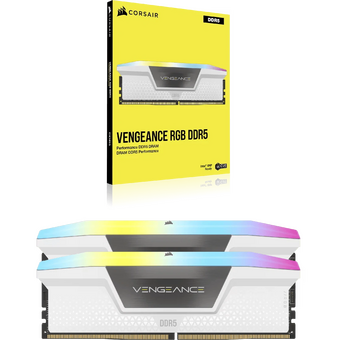  ОЗУ CORSAIR Vengeance RGB White CMH32GX5M2B6000Z30W 32GB 6000МГц DDR5 CL30 DIMM (Kit of 2x16GB) XMP 3.0 & AMD EXPO 