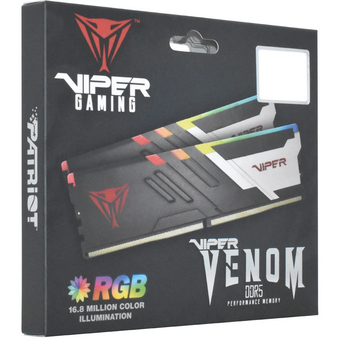  ОЗУ PATRIOT Viper Venom RGB (PVVR564G600C30K) DDR 5 DIMM 64Gb (32Gbx2) 6000Mhz, (retail) 
