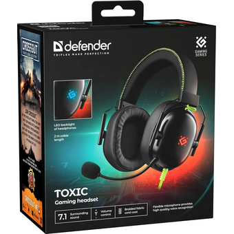  Гарнитура DEFENDER Toxic 64552 черный 