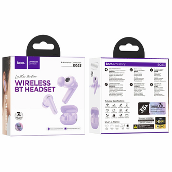  Наушники bluetooth HOCO EQ23 Duke Ⅱ true wireless фиолетовый 