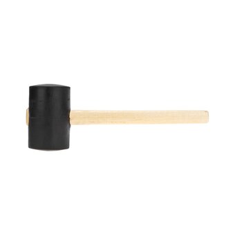  Киянка резиновая Kranz KR-12-8146 1130 г, черная, деревянная рукоятка 