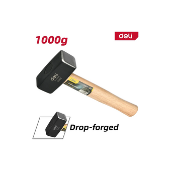  Кувалда Deli DL448010 1000 гр, деревянная рукоять 