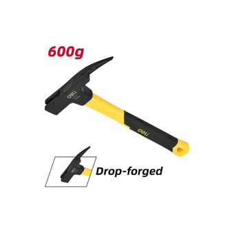  Молоток кровельщика Deli DL5060 600гр, фиберглассовая рукоять 
