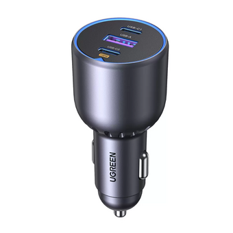  АЗУ UGREEN EC705 (55511) 130W 3-Port 2*USB-C PD+USB-A Fast Car Charger With Cable Black 