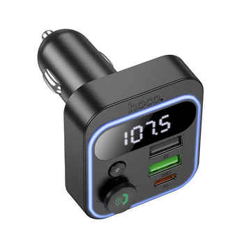  АЗУ Bluetooth FM Трансмиттер HOCO E85 Tiger PD20W+QC3.0 черный 