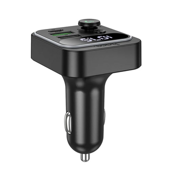  АЗУ Bluetooth FM Трансмиттер HOCO E85 Tiger PD20W+QC3.0 черный 
