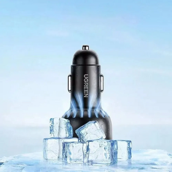  АЗУ UGREEN EC705 (55511) 130W 3-Port 2*USB-C PD+USB-A Fast Car Charger With Cable Black 