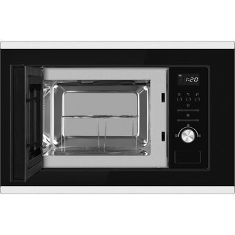  Встраиваемая микроволновая печь Weissgauff BMWO-207 Grill черный/нержавеющая сталь 