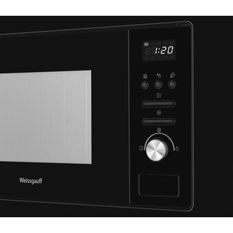  Встраиваемая микроволновая печь Weissgauff BMWO-207 Grill черный/нержавеющая сталь 