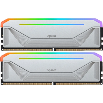  ОЗУ APACER NOX RGB (AH5U32G64C552NWAA-2) DDR5 DIMM 6400-32 2048x8 32GB 1.4V OC Silver w/HS RP-K2 