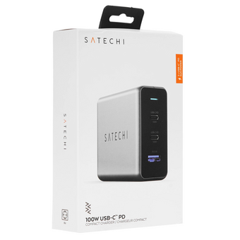  Зарядное устройство Satechi ST-TC100GM-EU Compact GaN Charger 100W Type-C PD Space Gray 