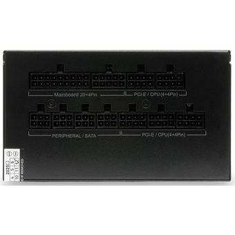  Блок питания HSPD HSK-1000GF-BK 1000W 80+ Gold (ATX, 2.52, Full modular, 1x24(20+4)pin mesh 550mm, 1xCPU*2 8(4+4)pin 650+150mm, 2xPCIe*2 8(6+2)pin 