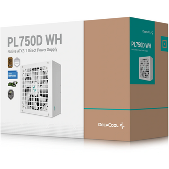  Блок питания Deepcool PL750D white 750W (ATX, 20+4 pin, 120mm fan, PCI-E 6+2Px3, 8xSATA) (R-PL750D-FC0W-EU-V2) 