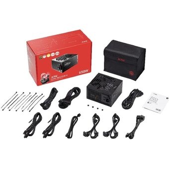  Блок питания XPG Core Reactor II 650 (COREREACTORII650G-BKCEU) (ATX 3.1 650W, Full Modular, PWM 120mm FDB fan, Active PFC, DC to DC) 