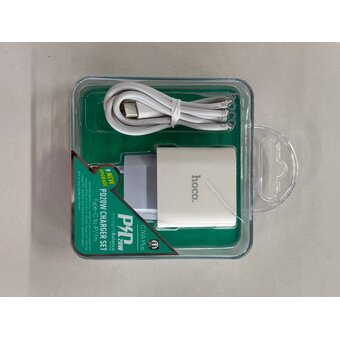  УЦ СЗУ HOCO C76A Plus Speed source PD20W charger set Type-C + lightning белый (плохая упаковка) 