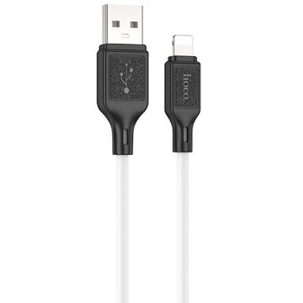  УЦ Дата-кабель HOCO X90 Cool silicone charging data cable for iP белый (плохая упаковка) 