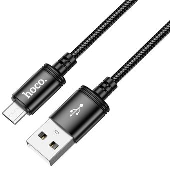  УЦ Дата-кабель HOCO X89 Wind charging data cable Micro чёрный (плохая упаковка) 