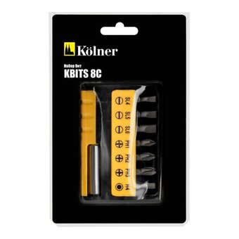  Набор бит Kolner KBITS 8C, 8 предм, бита 25мм (6,35мм) 7шт, битодержатель (кейс) 