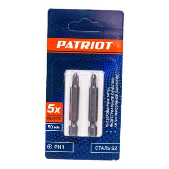  Бита EDGE by PATRIOT 818010027 PH1 длина 50мм, 2шт в блистере 