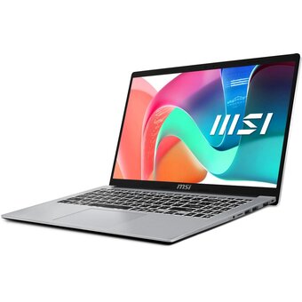  Ноутбук MSI Modern 15 F13MG 9S7-15S122-622 Core i5-1334U 15.6" FHD(1920*1080),IPS DDR4 16GB(8GB*2),1TB SSD, backlight White, Urban Silver 