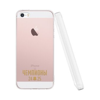  Силиконовый чехол Mcover для iPhone 5/5s/SE (Айфон 5, 5с и СЕ), с принтом Чемпион 2025 
