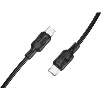  Дата-кабель BOROFONE BX113 Lenny 60W silicone (C to C) L-1M черный 