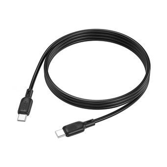  Дата-кабель BOROFONE BX113 Lenny 60W silicone (C to C) L-1M черный 