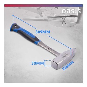  Молоток слесарный OASIS Pro 103010601003 цельнокованый с обрезиненной рукояткой 800 г 