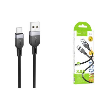  Дата-кабель HOCO X109 Energy silicone Type-CL-1M черный 