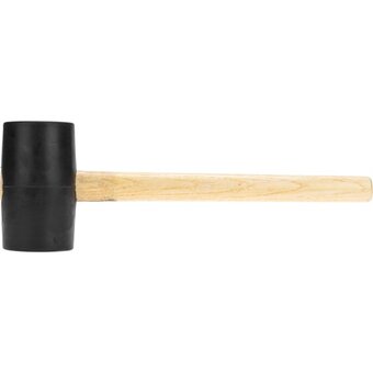  Киянка резиновая Kranz KR-12-8145 910 г, черная, деревянная рукоятка 