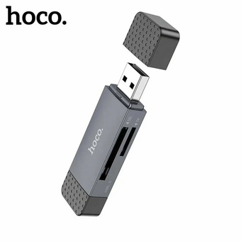  Адаптер HOCO HB45 Spirit 2-in-1 USB/Type-C 2.0 card reader металлически серый 