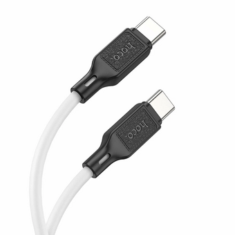  Дата-кабель HOCO X90 Cool 60W silicone Type-C to Type-C белый 