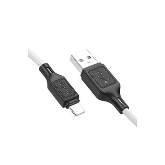  Дата-кабель HOCO X90 Cool silicone charging data cable for iP белый 
