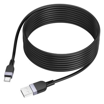  Дата-кабель HOCO X109 Energy silicone Type-CL-3M черный 