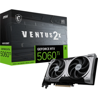  Видеокарта MSI RTX5060Ti Ventus 2X OC Plus 16GB (RTX 5060 Ti 16G Ventus 2X OC Plus) GDDR7 128bit 3xDP HDMI 2Fan RTL 